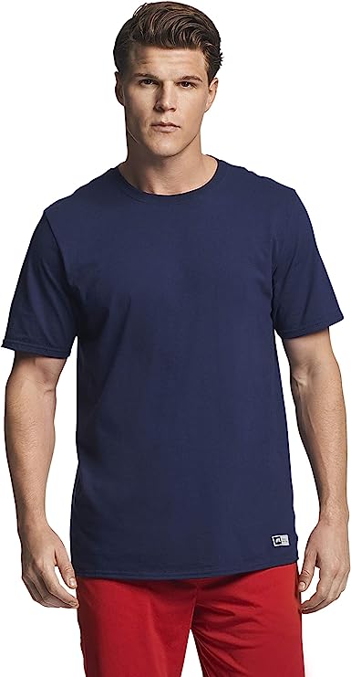 Russell Athletic Men's Dri-Power Cotton Blend Tees & Tanks, Moisture Wicking, Odor Protection, UPF 30+