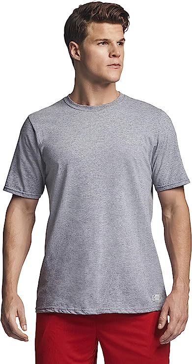 Russell Athletic Men's Dri-Power Cotton Blend Tees & Tanks, Moisture Wicking, Odor Protection, UPF 30+