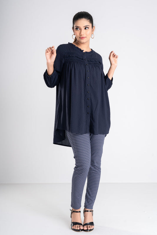 Yellow by GoldenMark Exclusive Women's Casual Shirt - DK NAVY