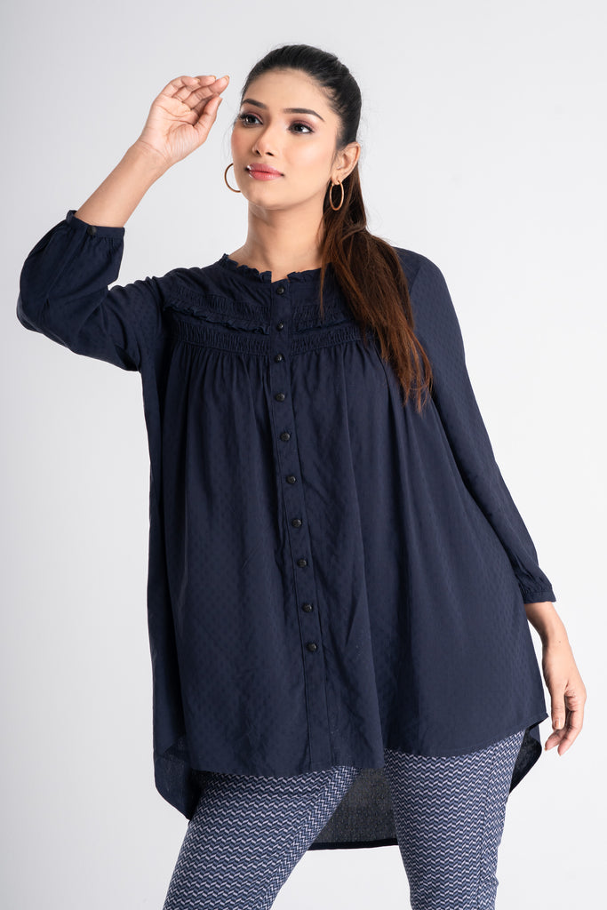 Yellow by GoldenMark Exclusive Women's Casual Shirt - DK NAVY