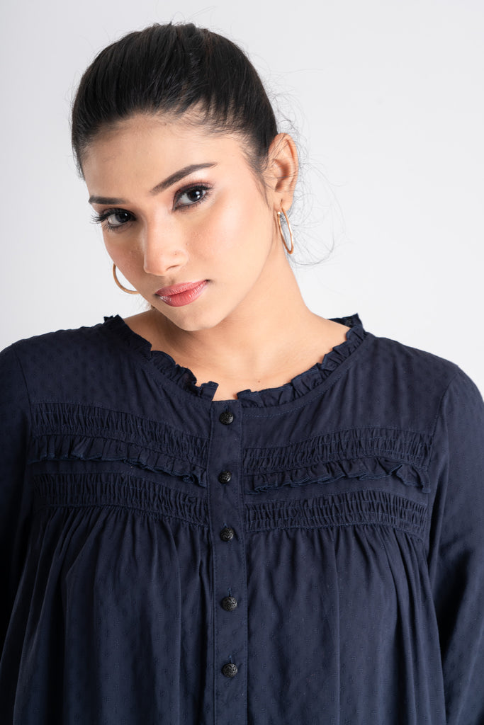 Yellow by GoldenMark Exclusive Women's Casual Shirt - DK NAVY