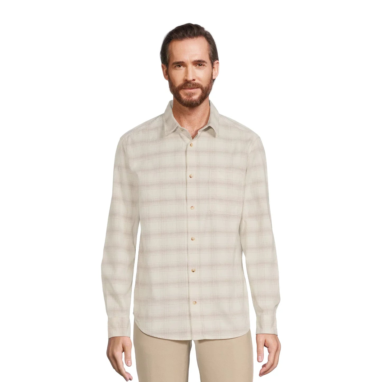 George Men's Corduroy Shirt with Long Sleeves, Sizes S-3XL