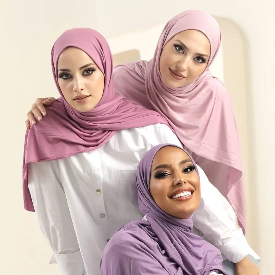 Newest USA Best Quality Soft Instant Cotton Jersey Hijab New Women Jersey Scarf Soft Plain Ethnic Turban HijabsPopular