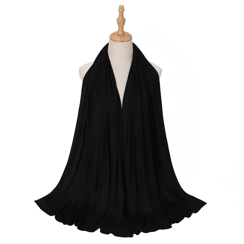 Newest USA Best Quality Soft Instant Cotton Jersey Hijab New Women Jersey Scarf Soft Plain Ethnic Turban HijabsPopular