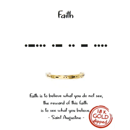 Tell Your Story: FAITH Morse Code Adjustable Ring