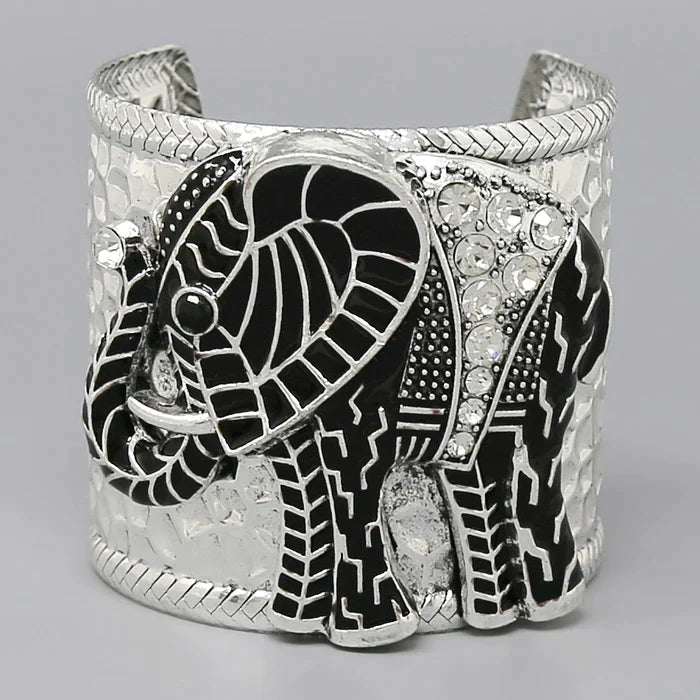 Elephant Chunky Cuff Bracelet