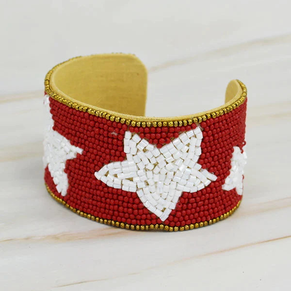 Star GameDay College Football Seed Beaded Bracelet