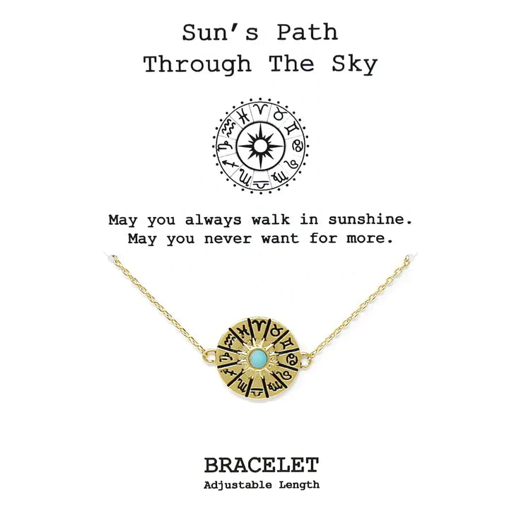 Tell Your Story: SUN'S PATH THROUGH THE SKY Delicate Chain Bracelet