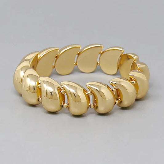 Metal Teardrop Stretch Bracelet