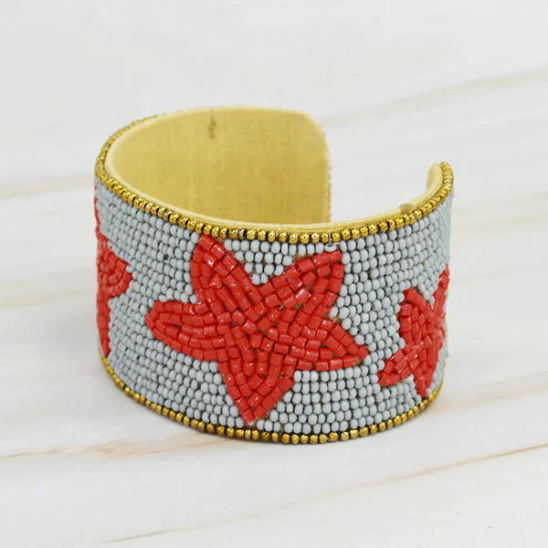 Star GameDay College Football Seed Beaded Bracelet