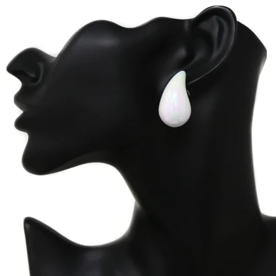 Teardrop AB Coated Acrylic Earrings