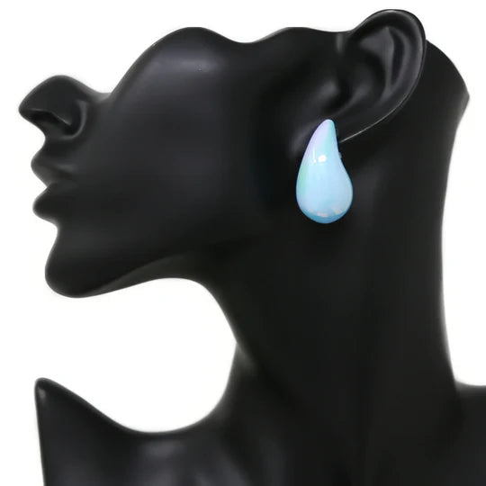 Teardrop AB Coated Acrylic Earrings