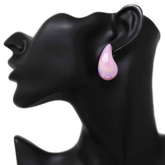 Teardrop AB Coated Acrylic Earrings