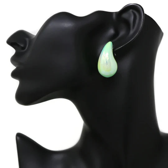 Teardrop AB Coated Acrylic Earrings