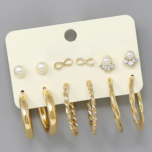 Assorted Stud & Hoop Earring Set