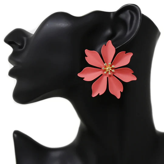 Flower Oversize Stud Earrings