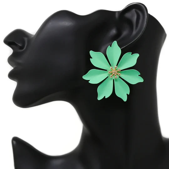 Flower Oversize Stud Earrings