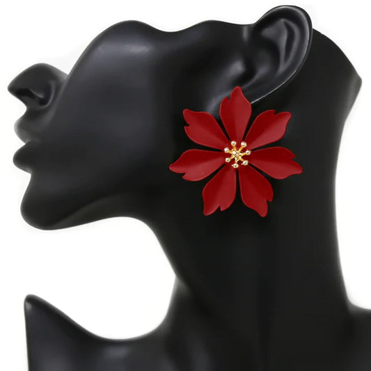 Flower Oversize Stud Earrings