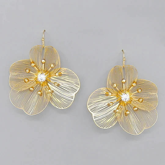 Flower Lightweight Filigree Earrings