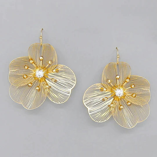 Flower Lightweight Filigree Earrings