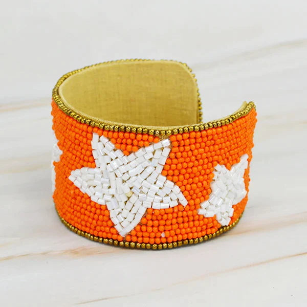 Star GameDay College Football Seed Beaded Bracelet