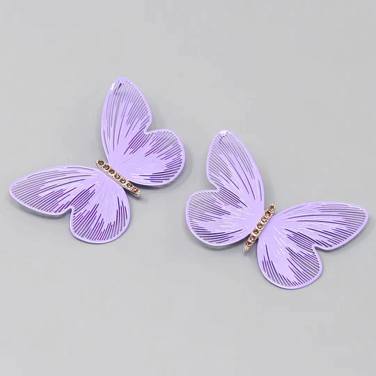 Butterfly Filigree Drop Earrings