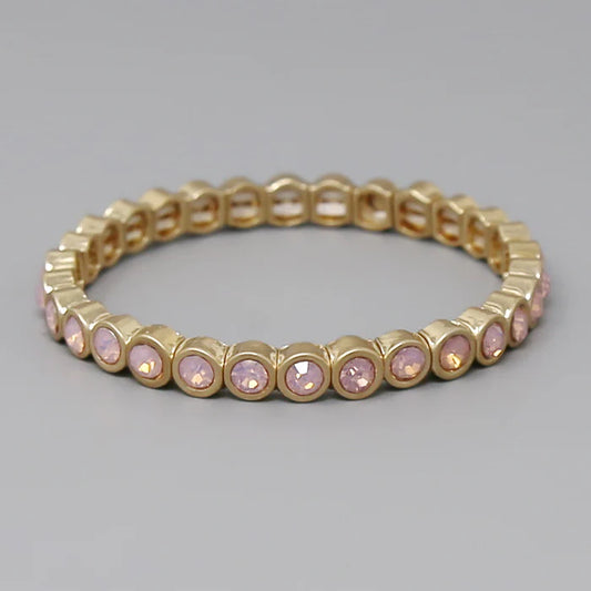 Glass Stone Stretch Bracelet