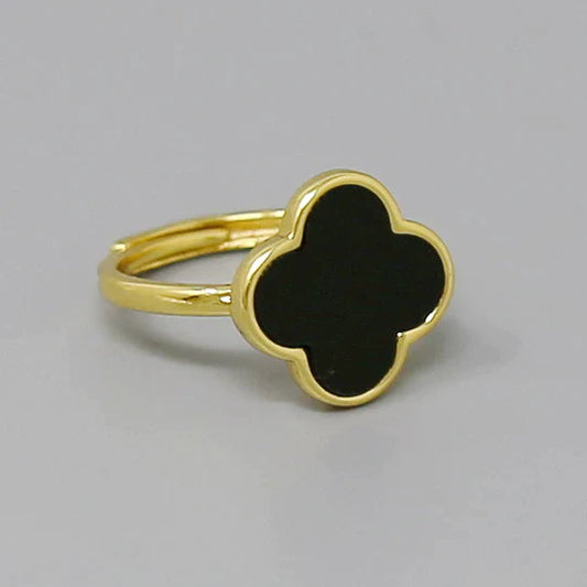 Clover Gold Dipped Adjustable Ring