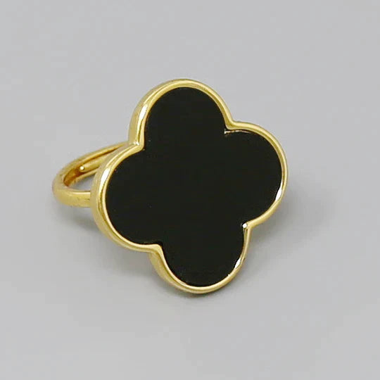 Clover Gold Dipped Adjustable Ring