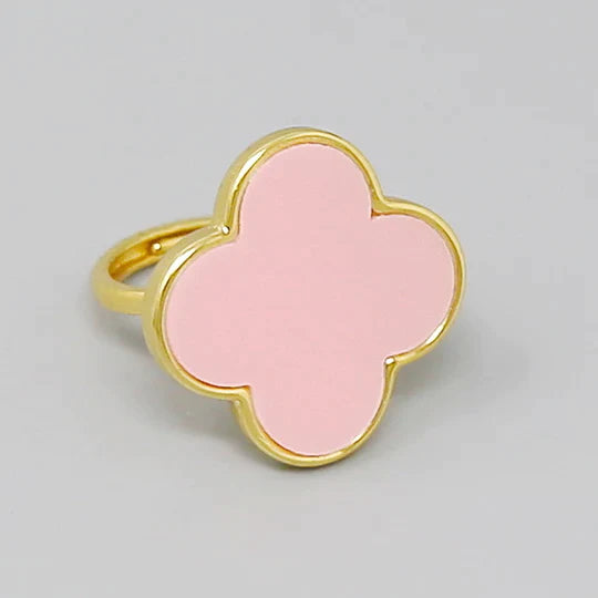 Clover Gold Dipped Adjustable Ring