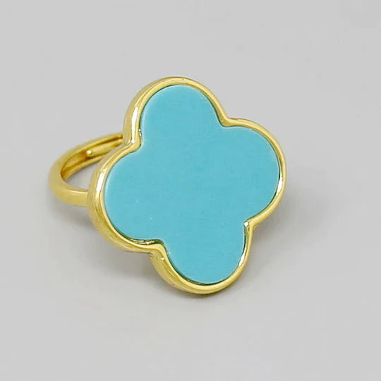 Clover Gold Dipped Adjustable Ring