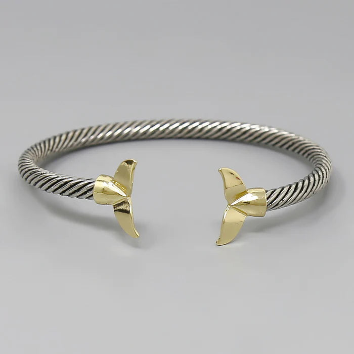 Whale Tail Rope Bangle Bracelet