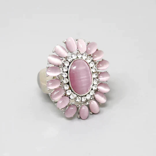 Glass Stone Embellished Stretch Ring