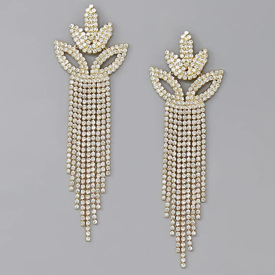 Rhinestone Pave Statement Earrings