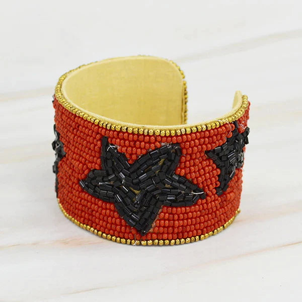 Star GameDay College Football Seed Beaded Bracelet