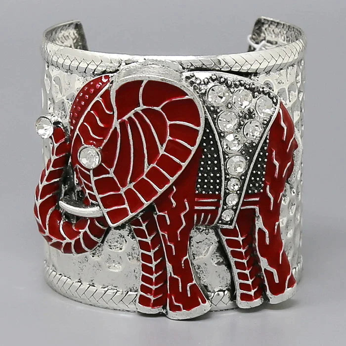 Elephant Chunky Cuff Bracelet