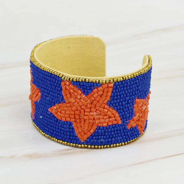 Star GameDay College Football Seed Beaded Bracelet