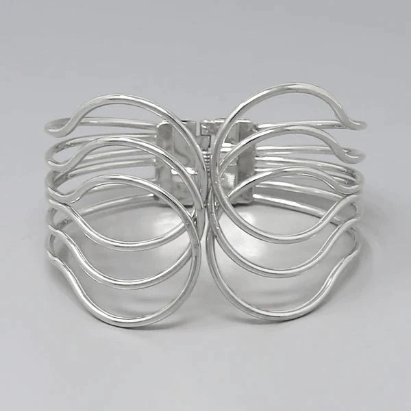 Wave Wired Metal Cuff Bracelet