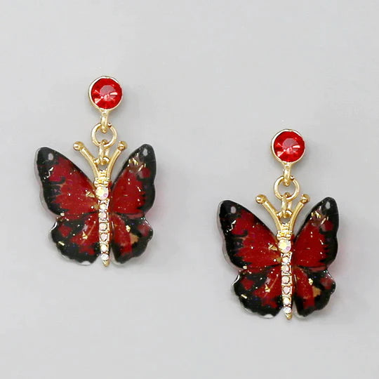 Butterfly Acrylic Dangle Earrings