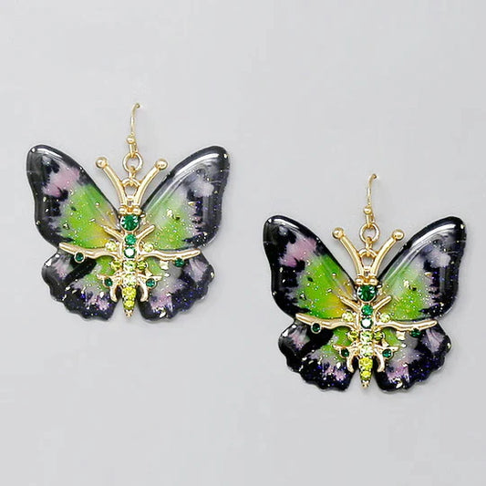 Butterfly Acrylic Dangle Earrings