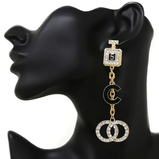 Perfume Bottle Dangle Earrings