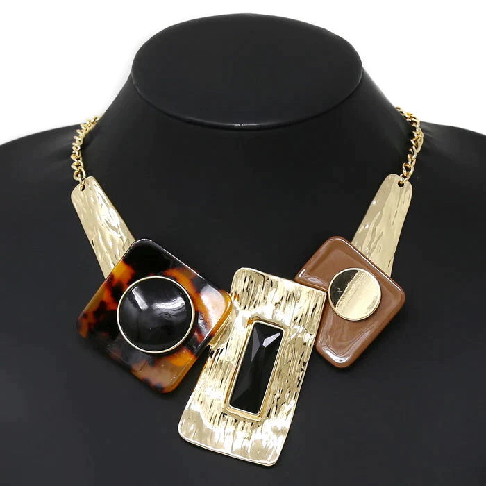 Geometric Acetate Short Necklace